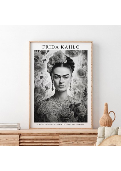Siyah Beyaz Frida Kahlo Portresi, Feminist Sanat
