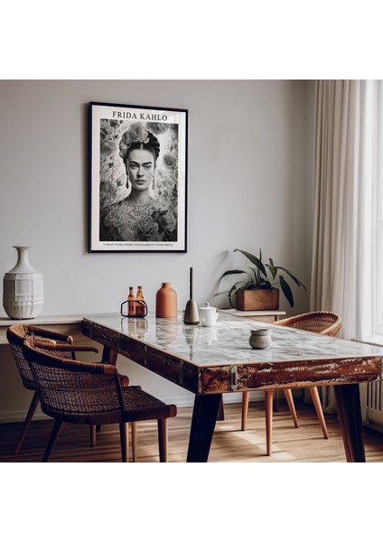 Siyah Beyaz Frida Kahlo Portresi, Feminist Sanat indirimleri