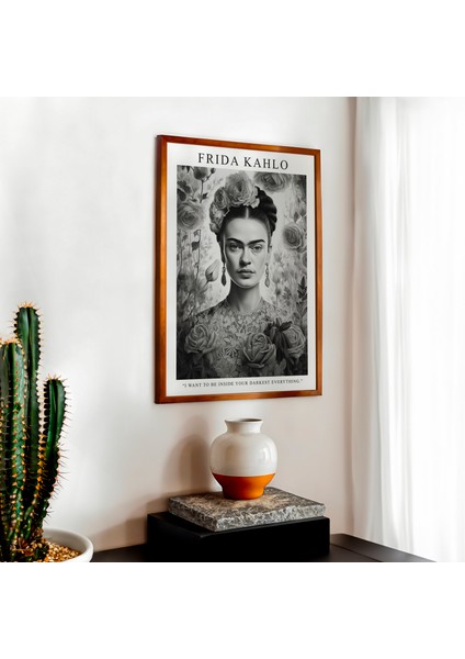 Siyah Beyaz Frida Kahlo Portresi, Feminist Sanat