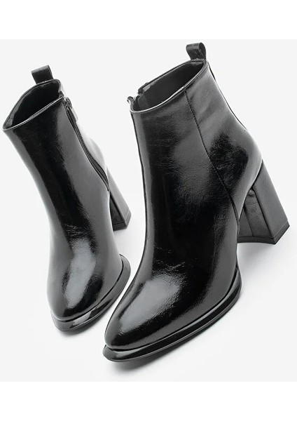 Simsim (Park Moda) Topuklu Fermuarlı Kadın Bot Siyah modelleri