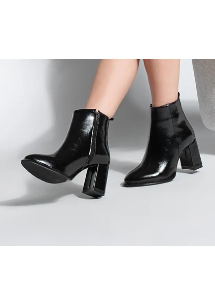 Simsim (Park Moda) Topuklu Fermuarlı Kadın Bot Siyah indirimleri