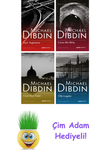 Michael Dibdin 4 Kitap Seti + Çim Adam Hediye