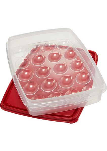 Egg Keeper 20’li Yumurta Saklama Kabı – Şeffaf Gövde, Kırmızı Kapak, Bpa’sız, Bulaşık Makinesi Uyumlu modelleri
