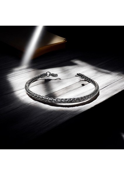 Oval Kral Bakla Örgülü Çelik Zincir Bileklik 4.0mm fiyatları