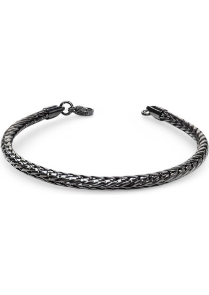 Oval Kral Bakla Örgülü Çelik Zincir Bileklik 4.0mm fırsatları