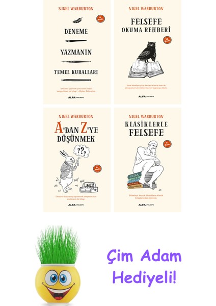 Nigel Warburton 4 Kitap Seti + Çim Adam Hediye