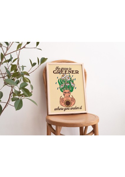 Retro Çiçekler Duvar Sanatı, Pozitiflik Sözü, Kişisel Bakım Posteri, Ruh Sağlığı Baskısı fiyatları