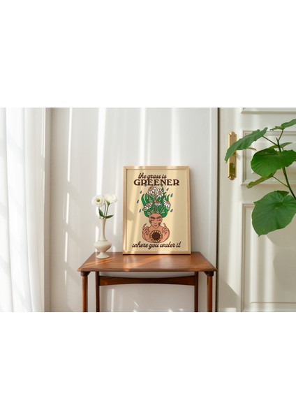 Retro Çiçekler Duvar Sanatı, Pozitiflik Sözü, Kişisel Bakım Posteri, Ruh Sağlığı Baskısı fırsatları