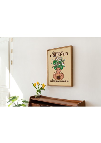 Retro Çiçekler Duvar Sanatı, Pozitiflik Sözü, Kişisel Bakım Posteri, Ruh Sağlığı Baskısı indirimleri