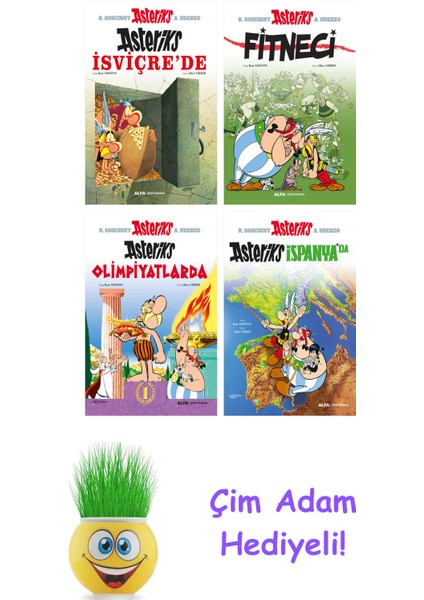 Rene Goscinny 4 Kitap Seti + Çim Adam Hediye