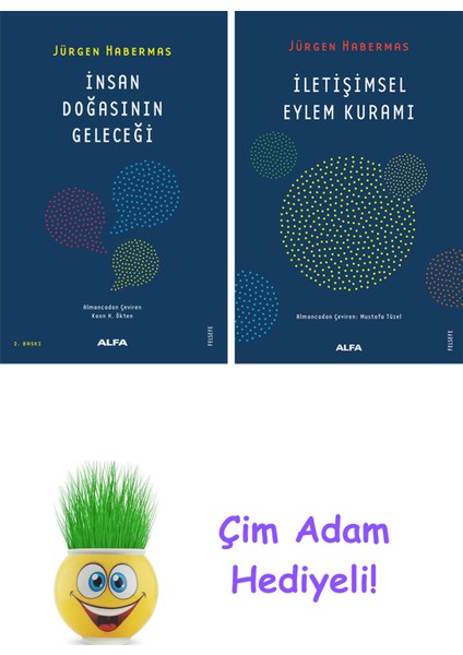 Jürgen Habermas 2 Kitap Seti + Çim Adam Hediye