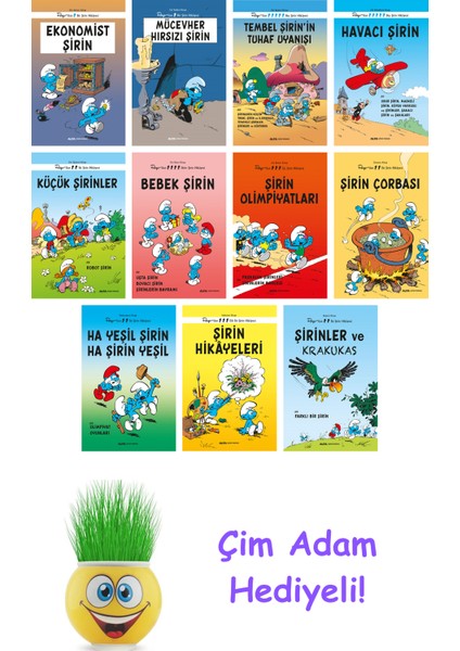 Peyo 11 Kitap Seti + Çim Adam Hediye