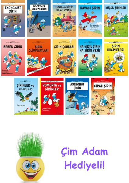Peyo 14 Kitap Seti + Çim Adam Hediye