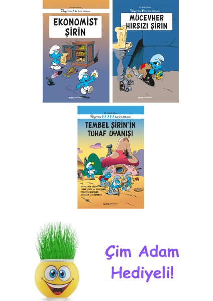 Peyo 3 Kitap Seti + Çim Adam Hediye