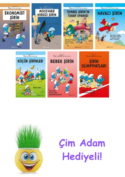 Peyo 7 Kitap Seti + Çim Adam Hediye
