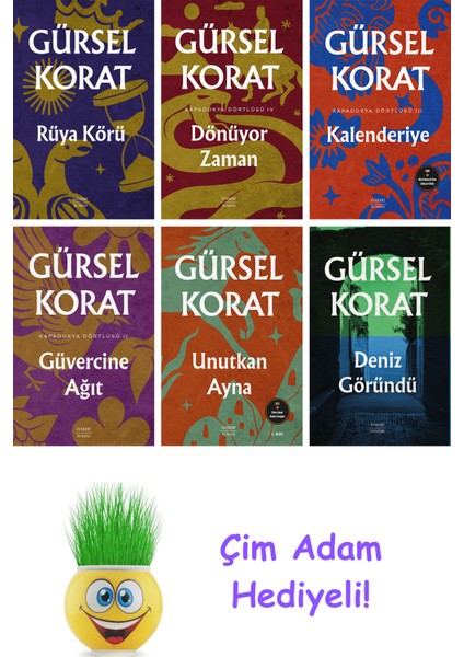 Gürsel Korat 6 Kitap Seti + Çim Adam Hediye