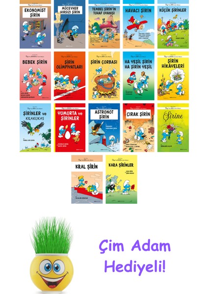 Peyo 17 Kitap Seti + Çim Adam Hediye
