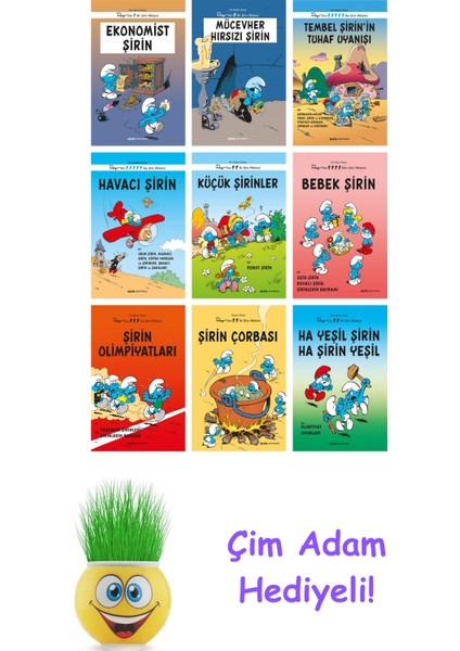 Peyo 9 Kitap Seti + Çim Adam Hediye