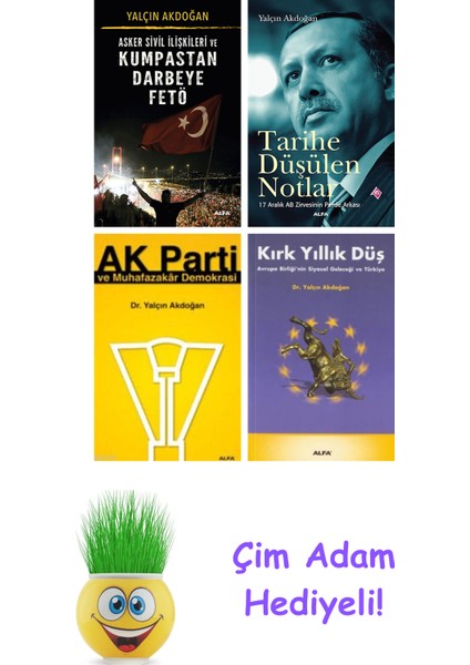 Yalçın Akdoğan 4 Kitap Seti + Çim Adam Hediye