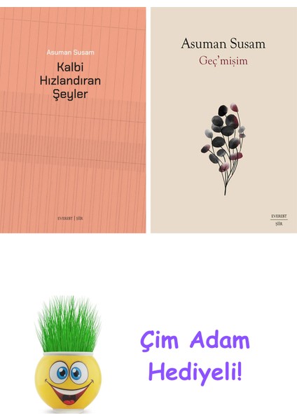 Asuman Susam 2 Kitap Seti + Çim Adam Hediye