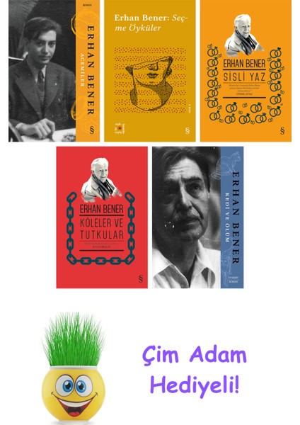 Erhan Bener 5 Kitap Seti + Çim Adam Hediye