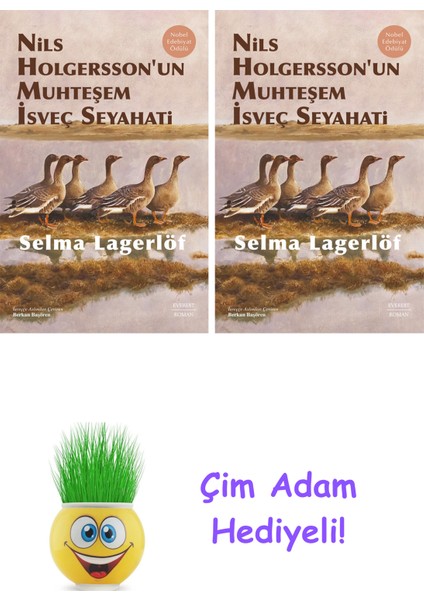 Selma Lagerlöf 2 Kitap Seti + Çim Adam Hediye