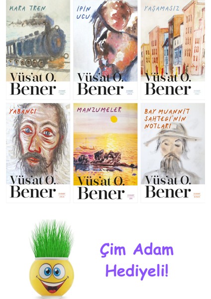 Vüsat O. Bener 6 Kitap Seti + Çim Adam Hediye