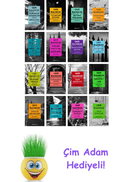 Ian Rankin 16 Kitap Seti + Çim Adam Hediye