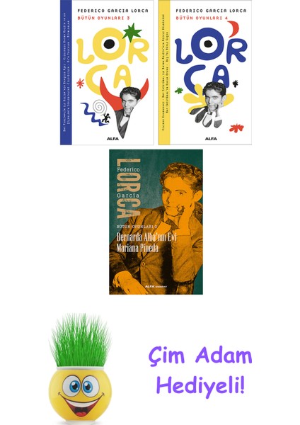 Federico Garcia Lorca 3 Kitap Seti + Çim Adam Hediye