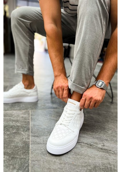 Oxford Günlük Kalın Taban Erkek Sneaker Beyaz fiyatları