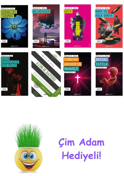Philip K. Dick 8 Kitap Seti + Çim Adam Hediye