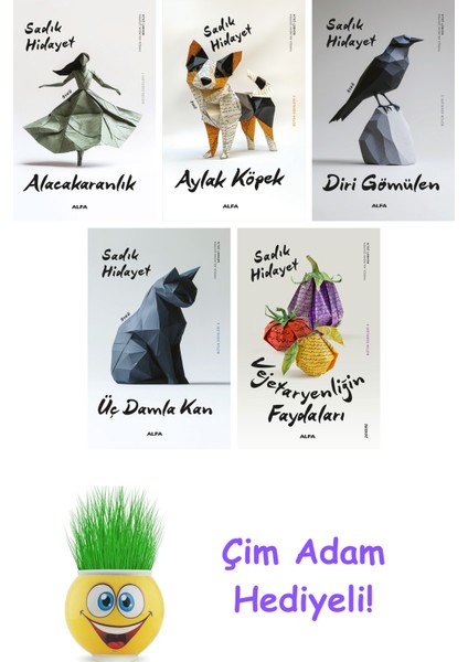 Sadık Hidayet 5 Kitap Seti + Çim Adam Hediye