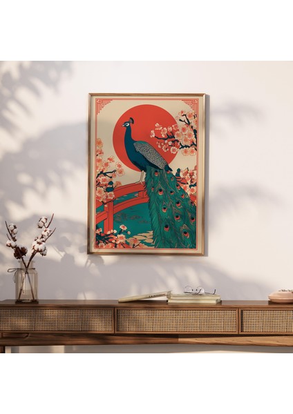 Tavus Kuşu ve Sakura Çiçeği Japon Sanatı ( ) fiyatları