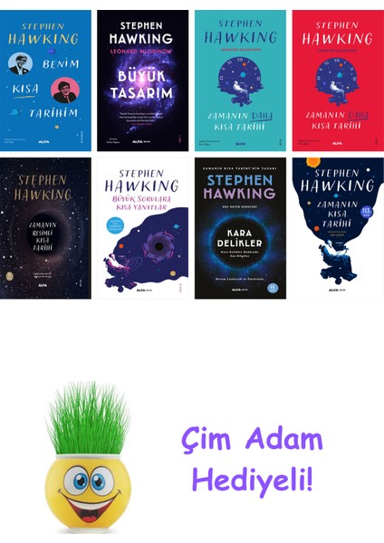 Stephen Hawking 8 Kitap Seti + Çim Adam Hediye