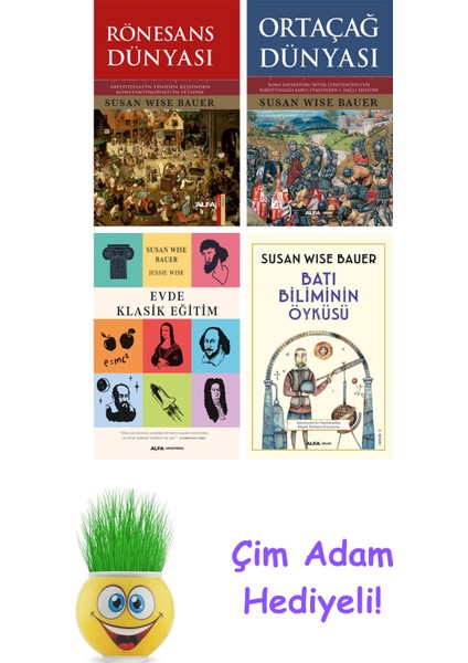Susan Wise Bauer 4 Kitap Seti + Çim Adam Hediye