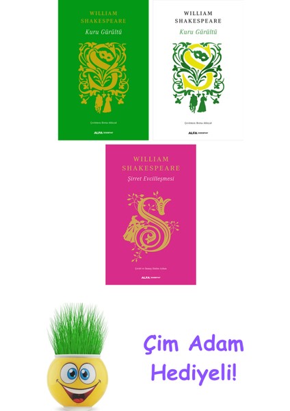 William Shakespeare 3 Kitap Seti + Çim Adam Hediye