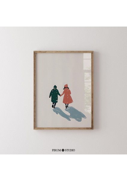 Retro Kış Duvar Dekoru - Eklektik Daire Için Minimal Noel | Minimalist Estetikte Trend Kış ve Kar | fiyatları