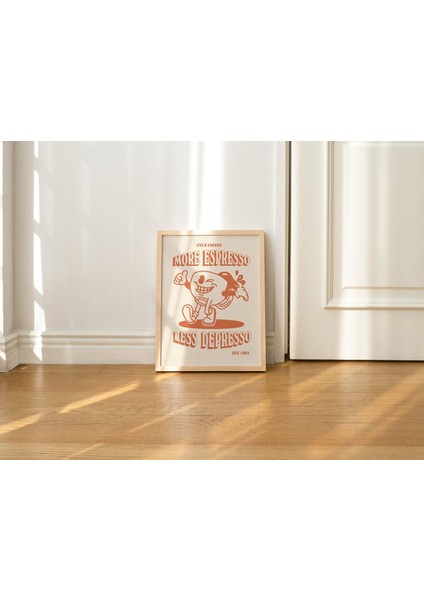 Retro Alıntı Duvarı, Daha Fazla Espresso Kahvesi, Duvar Dekoru, Büyük Sanat Eserleri