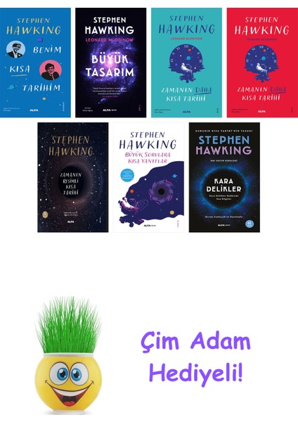 Stephen Hawking 7 Kitap Seti + Çim Adam Hediye