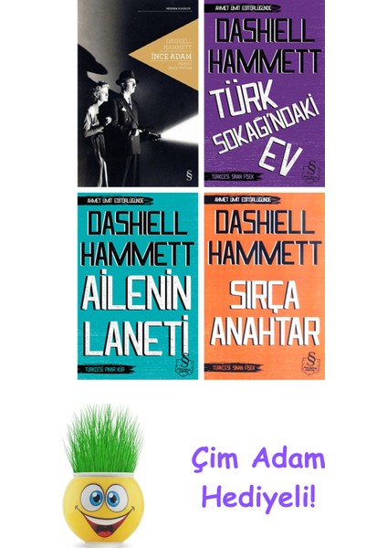 Dashiell Hammett 4 Kitap Seti + Çim Adam Hediye