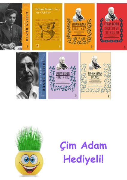 Erhan Bener 7 Kitap Seti + Çim Adam Hediye