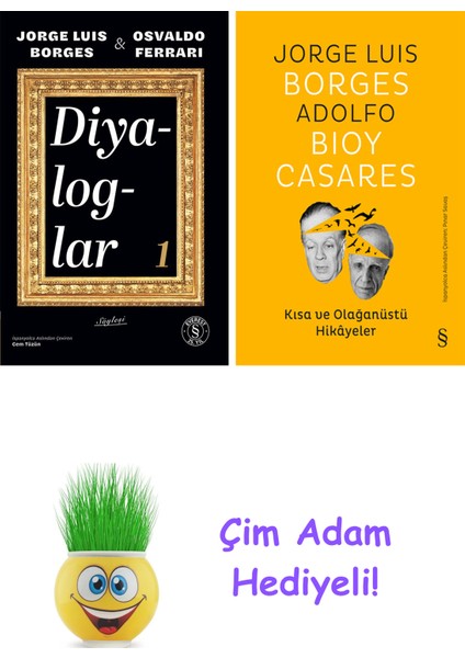 Jorge Luis Borges 2 Kitap Seti + Çim Adam Hediye