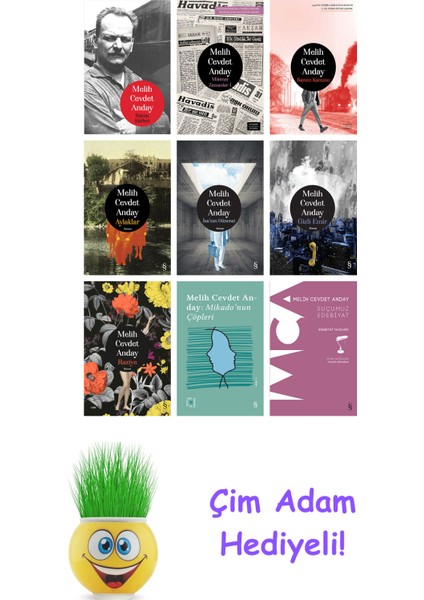 Melih Cevdet Anday 9 Kitap Seti + Çim Adam Hediye