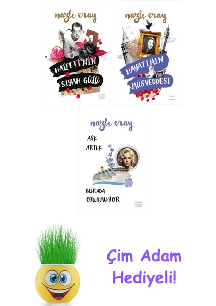 Nazlı Eray 3 Kitap Seti + Çim Adam Hediye