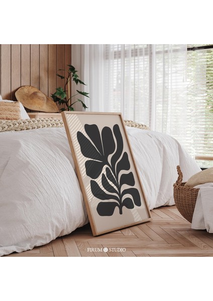 Boho Organik Siyah Yaprak Sanatı fiyatları