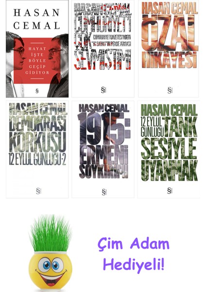 Hasan Cemal 6 Kitap Seti + Çim Adam Hediye