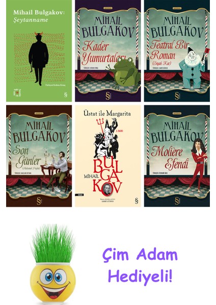 Mihail Bulgakov 6 Kitap Seti + Çim Adam Hediye