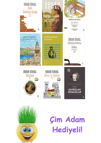 Orhan Kemal 9 Kitap Seti + Çim Adam Hediye