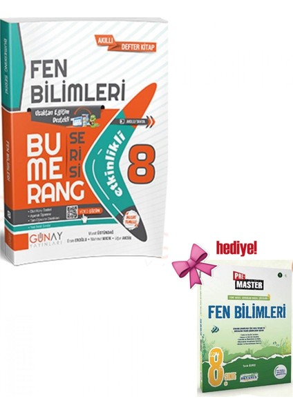 Günay 8.sınıf Bumerang Etkinlikli Fen Bilimleri Günay Yayınları +