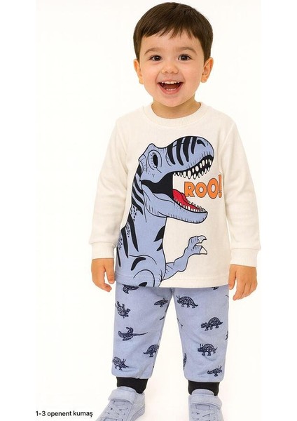 Mavi Dinozor 1-3 Yaş Çocuk Alt Üst Takım